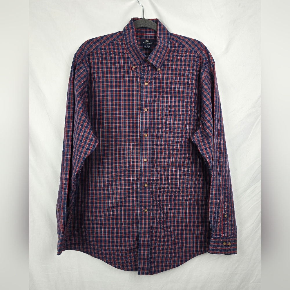 Brooks Brothers 346 Non-Iron Plaid Preppy Academia Long Sleeve Shirt sz Large